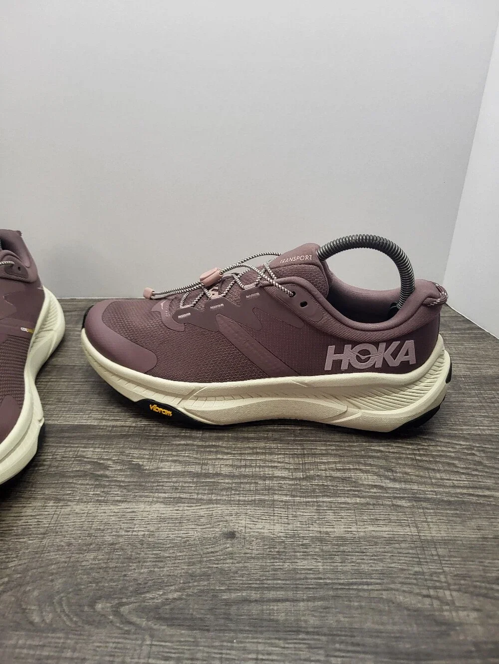 Hoka Transport Women Size 9 B Purple Smoky Quartz Oat Milk Trail Running Shoes